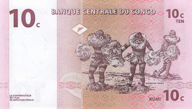 Kongo p.82 10 Centimes 1997